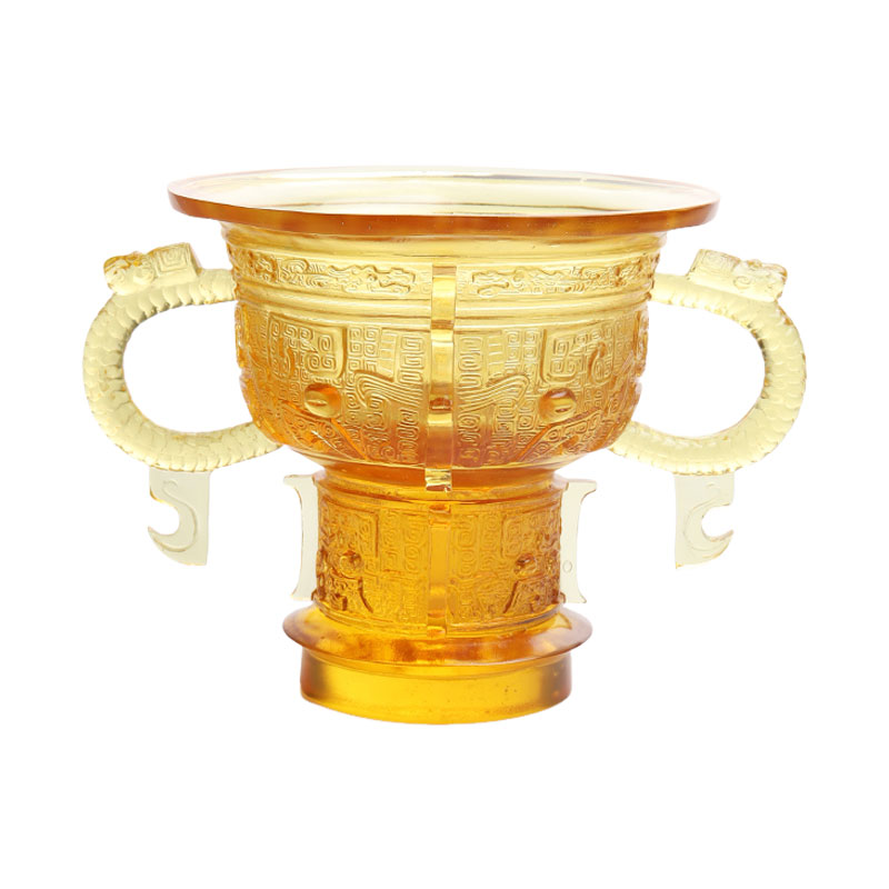 Čínský stativ s rukojetí dračích uší a vzorem trnů