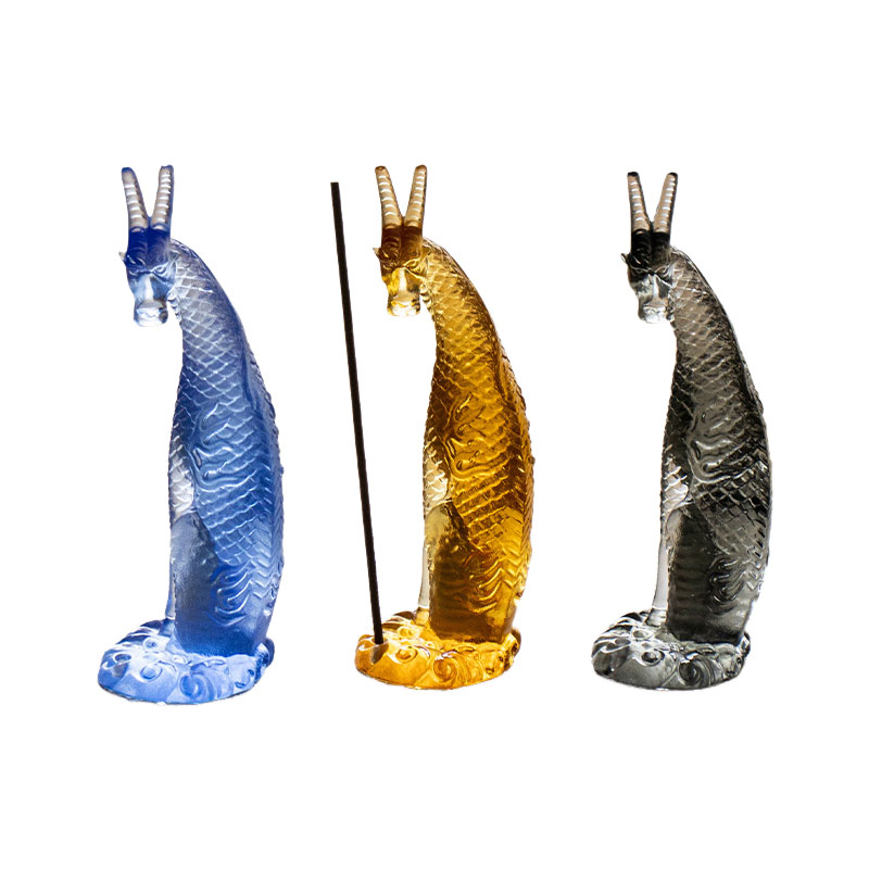 Skleněný držák na vonné tyčinky Kirin