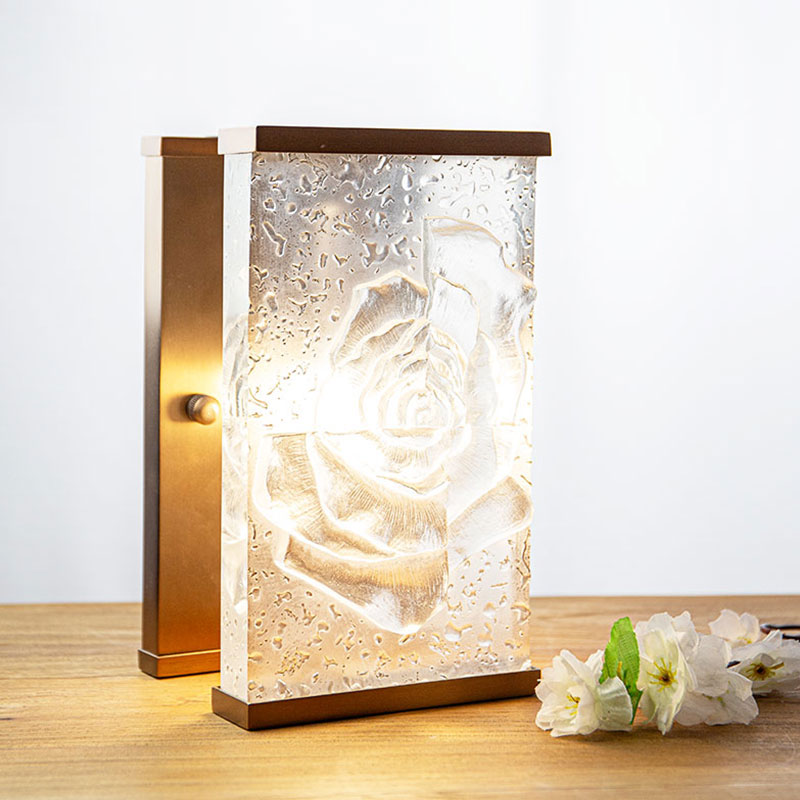 Obdélníkové glazované skleněné ozdobné lampy