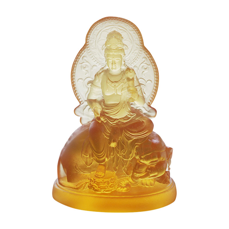 Skleněná socha Samantabhadra Bodhisattvy