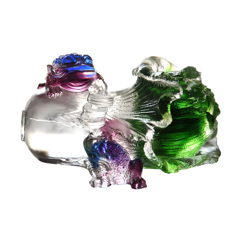 Křišťálové sklo Zlatá ropucha Socha Ornamenty