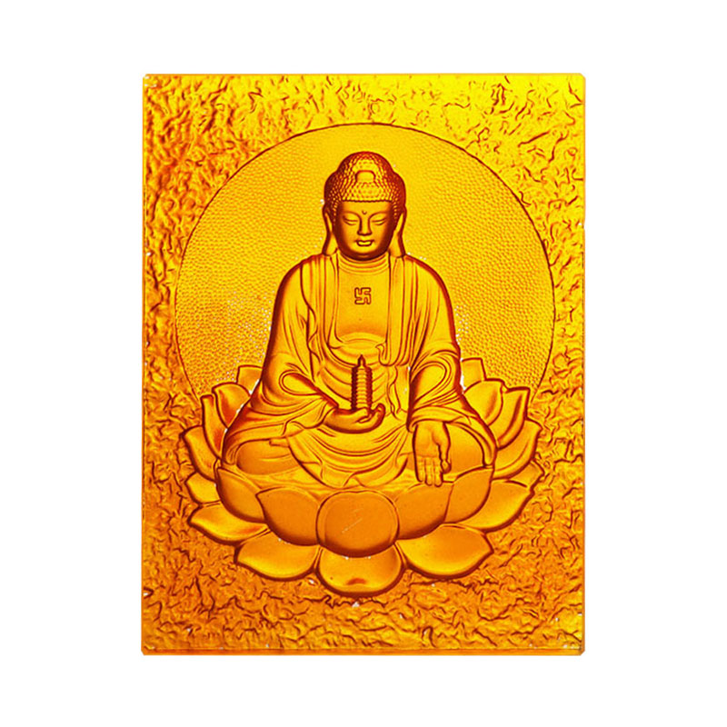 Orientální medicína Buddha Golden Crystal Glass Cihla