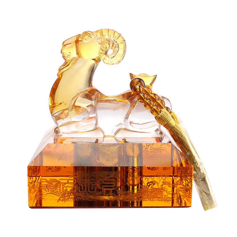 Čínský zvěrokruh zvířecí tvary čepice křišťálové sklo láhev na víno sada