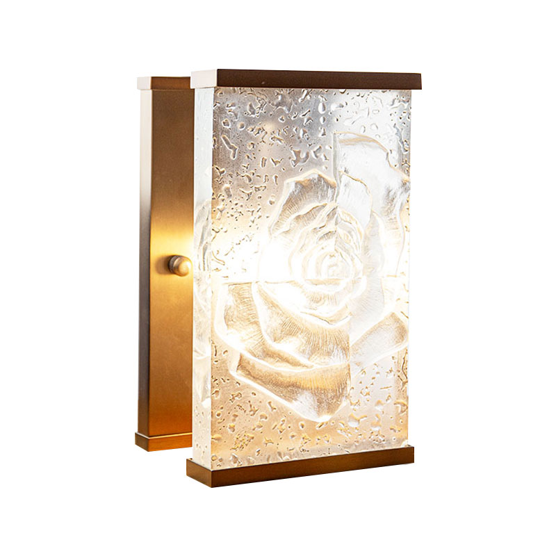 Obdélníkové glazované skleněné ozdobné lampy