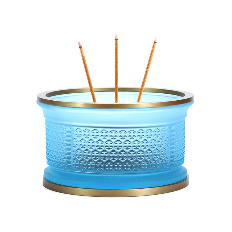 Světle modrá série Ruyi Sada skleněných buddhistických oltářů