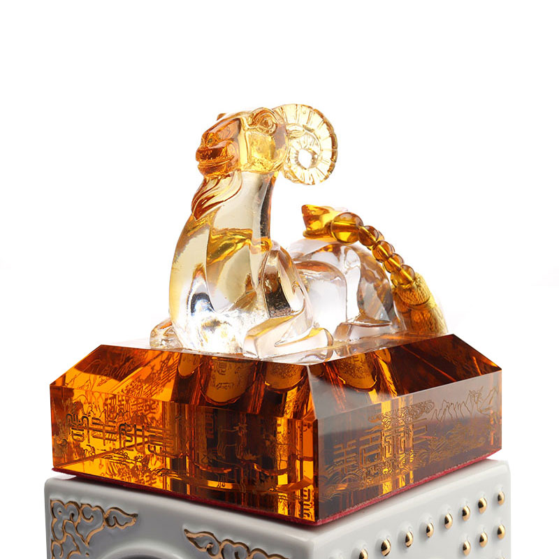 Čínský zvěrokruh zvířecí tvary čepice křišťálové sklo láhev na víno sada