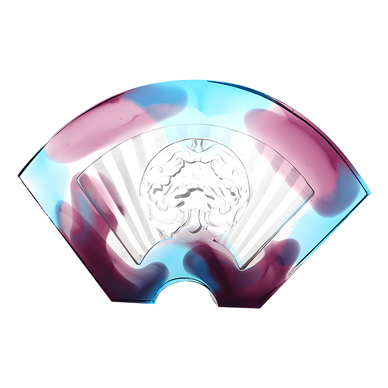 Čínské vějířovité glazované skleněné ozdoby