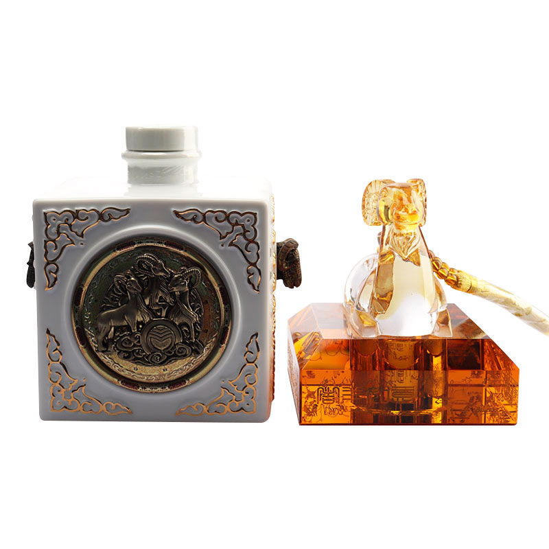 Čínský zvěrokruh zvířecí tvary čepice křišťálové sklo láhev na víno sada