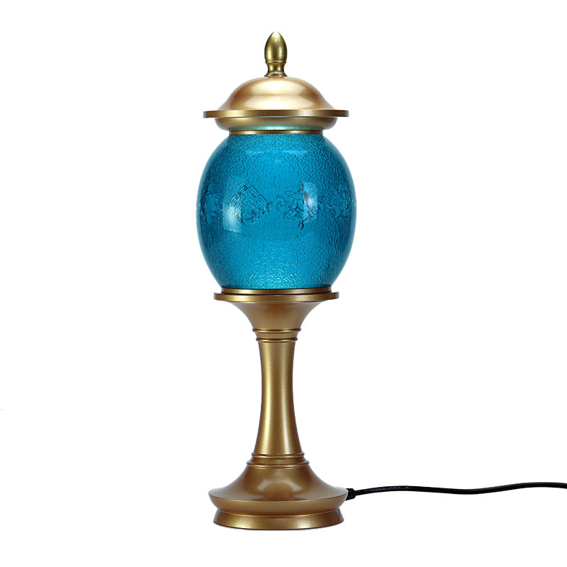 Královská modř Osm příznivých symbolů Nabídka křišťálového skla z buddhistického oltáře