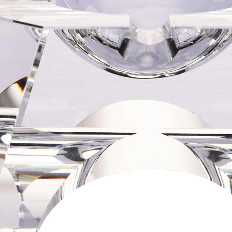 Jednoduchý geometrický design průhledný skleněný křišťálový popelník