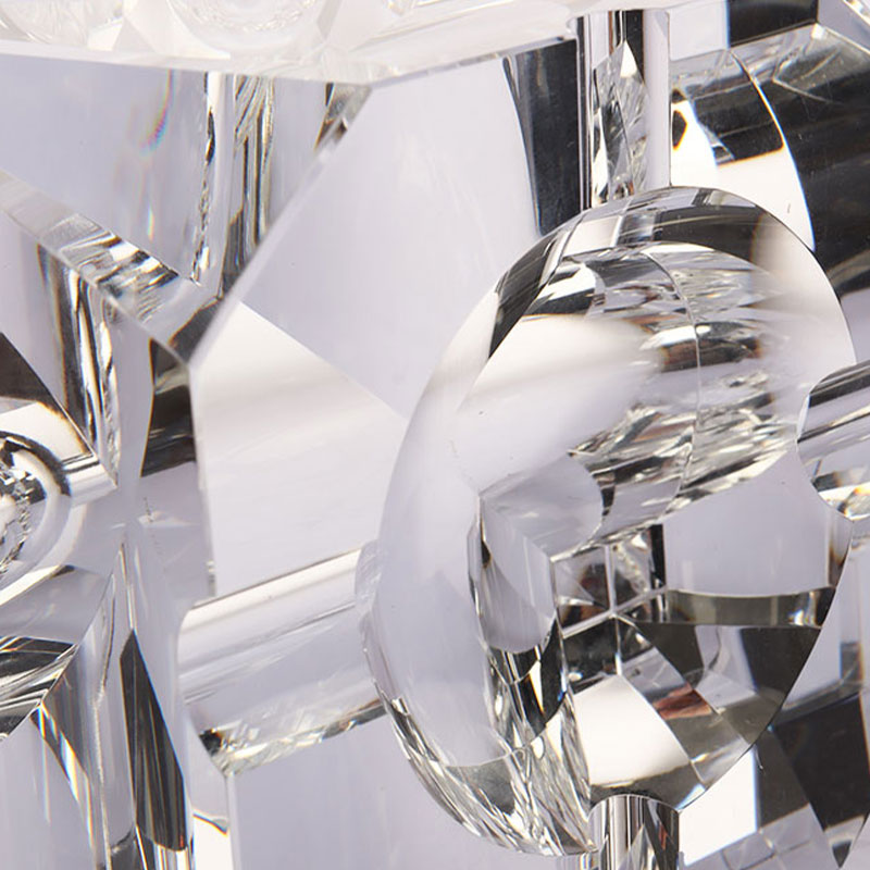 Jednoduchý geometrický design průhledný skleněný křišťálový popelník