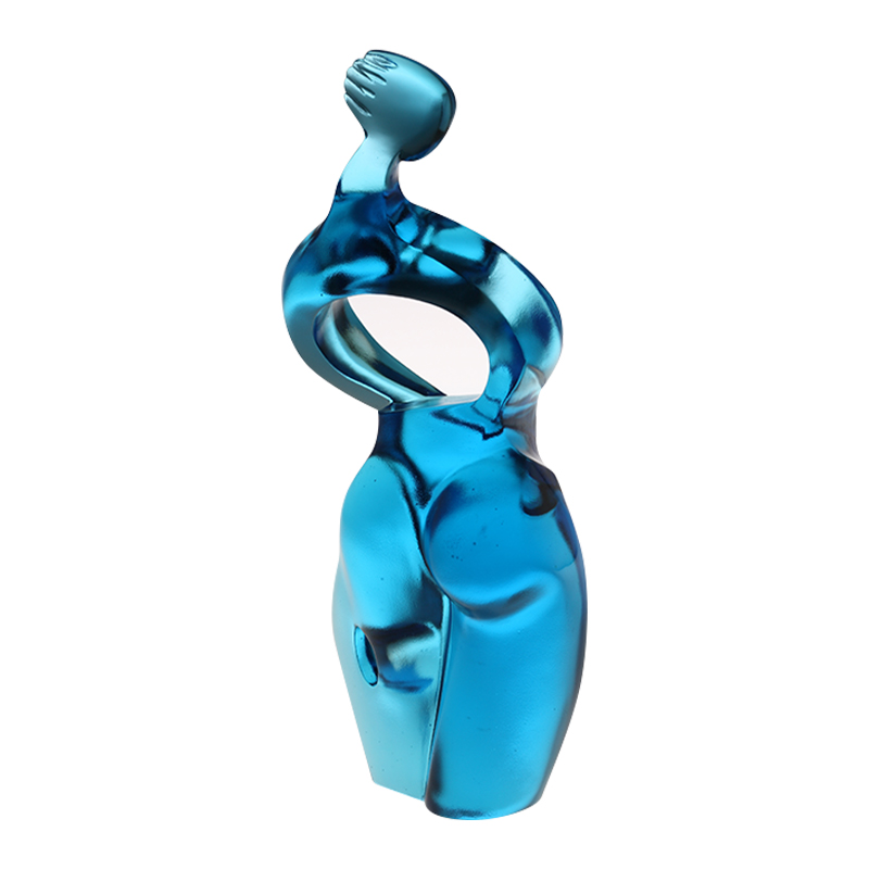 Čistě modré ozdoby na umělecké figurky Artemis