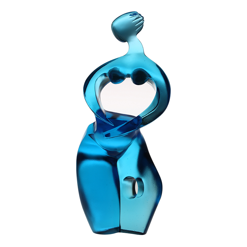 Čistě modré ozdoby na umělecké figurky Artemis