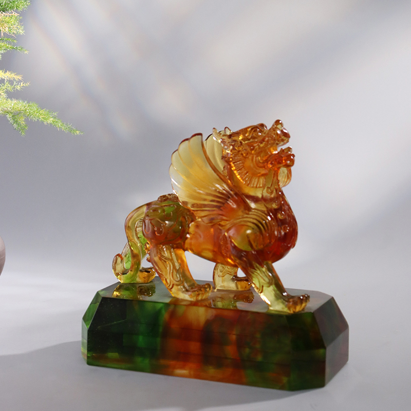 Křišťálově čirá barevná glazura bestie ozdoby