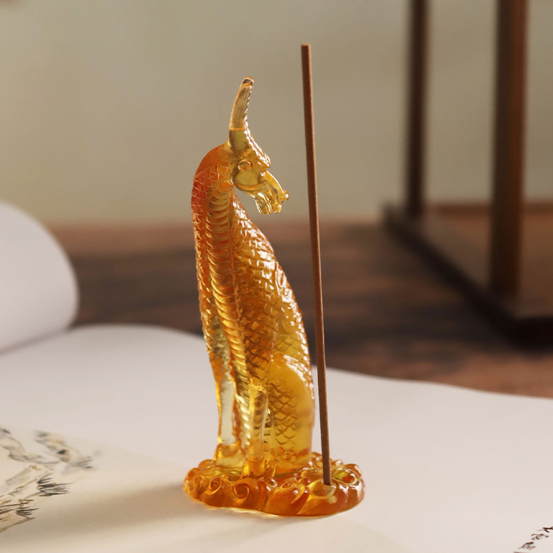 Skleněný držák na vonné tyčinky Kirin