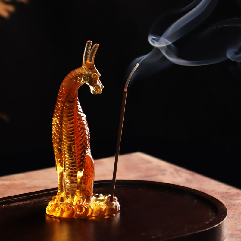 Skleněný držák na vonné tyčinky Kirin