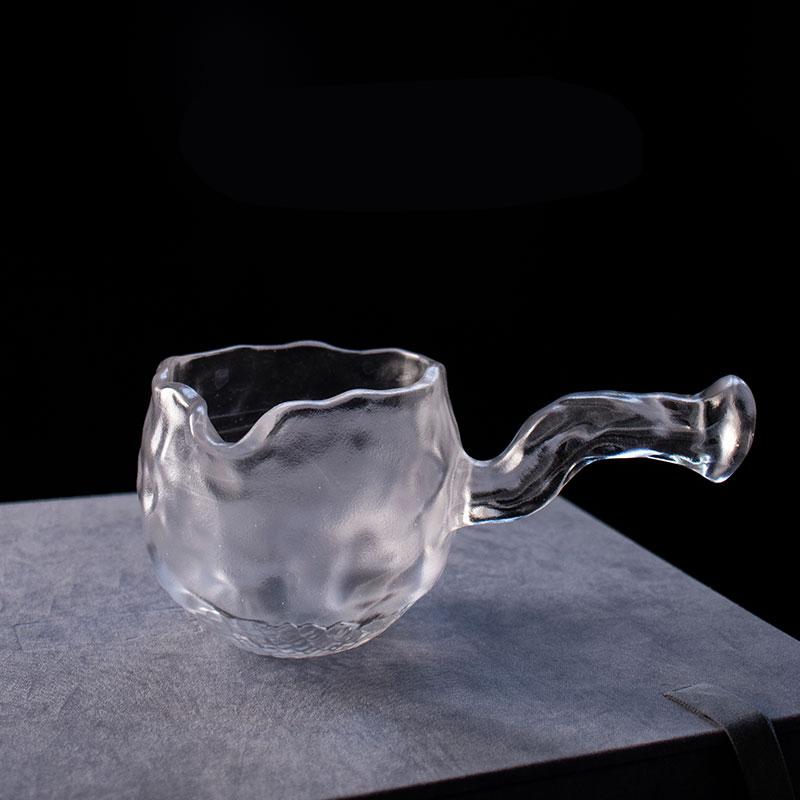 Čajový set z průhledného skla s konvičkou, šálkem