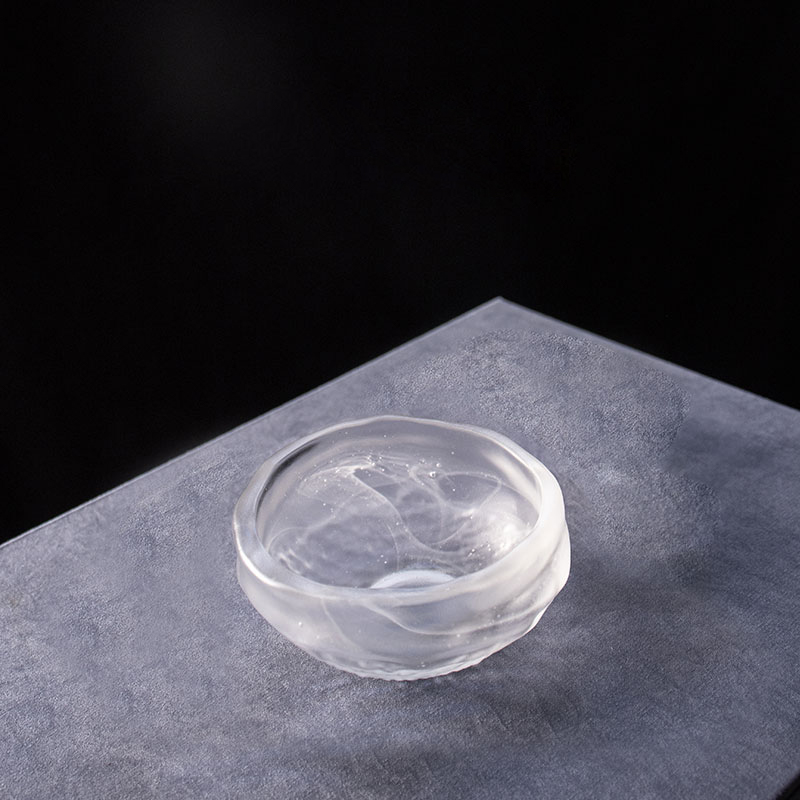 Čajový set z průhledného skla s konvičkou, šálkem