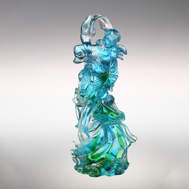 Cloud-sky ibišek skleněné figurky ozdoby