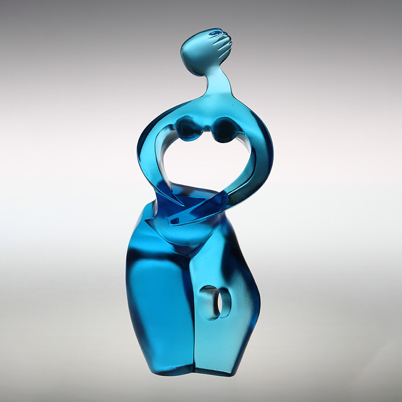 Čistě modré ozdoby na umělecké figurky Artemis