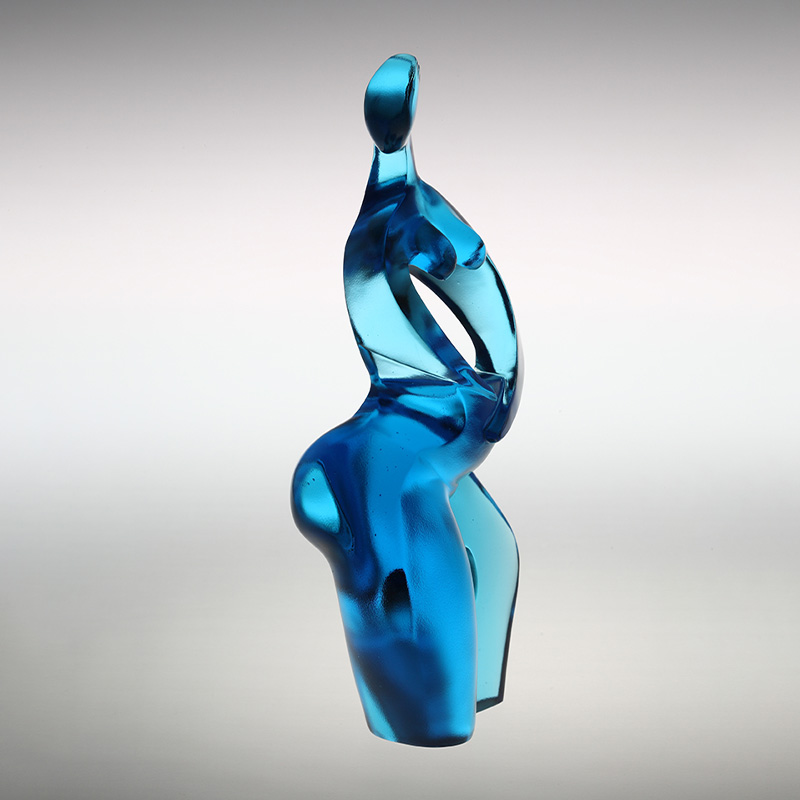 Čistě modré ozdoby na umělecké figurky Artemis