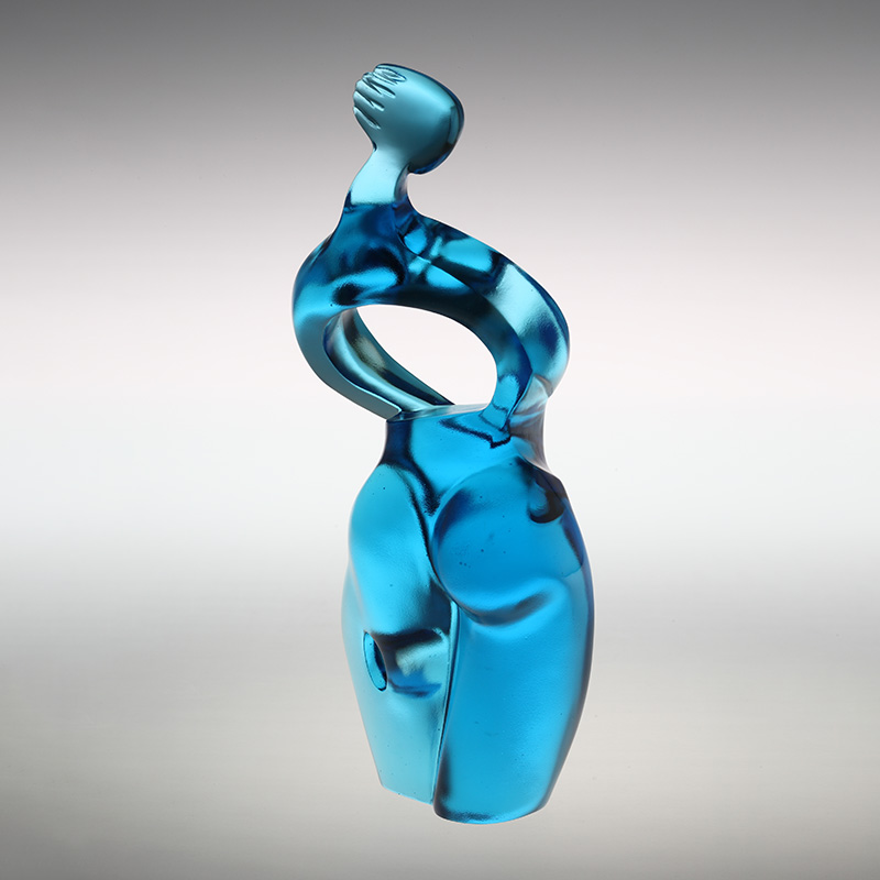 Čistě modré ozdoby na umělecké figurky Artemis