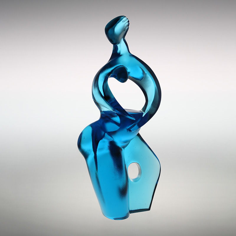 Čistě modré ozdoby na umělecké figurky Artemis