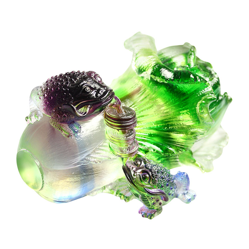 Křišťálové sklo Zlatá ropucha Socha Ornamenty