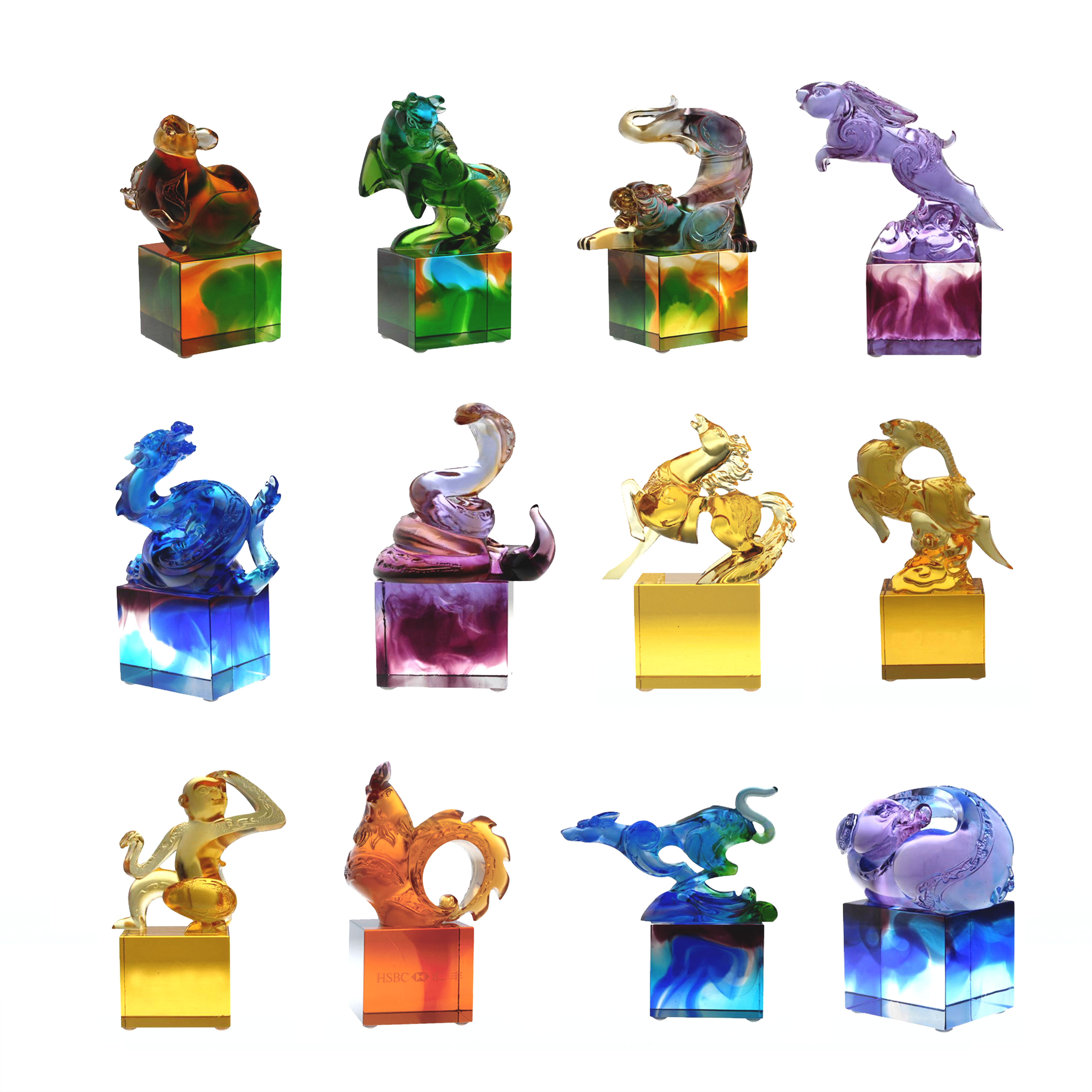 Modrozelená klasická skleněná pečetní ozdoba